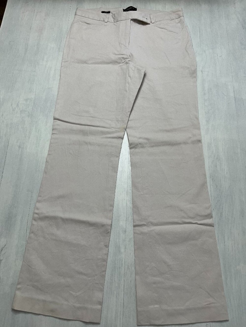 Talbots Signature Cotton-Blend Twill Pants in Light Khaki